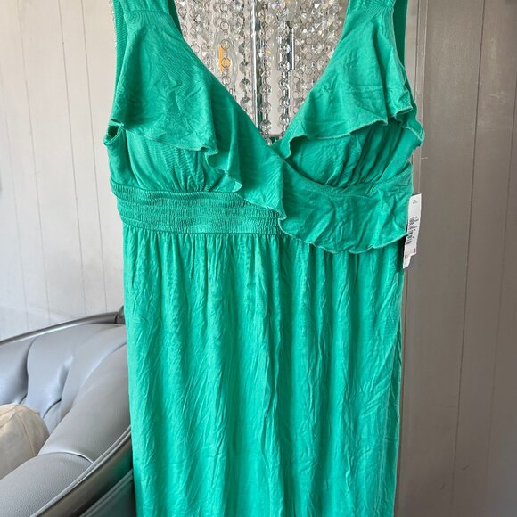 NWT Green Swim CoverUp Dress Sz L from Kenneth Cole - Picture 1 of 8